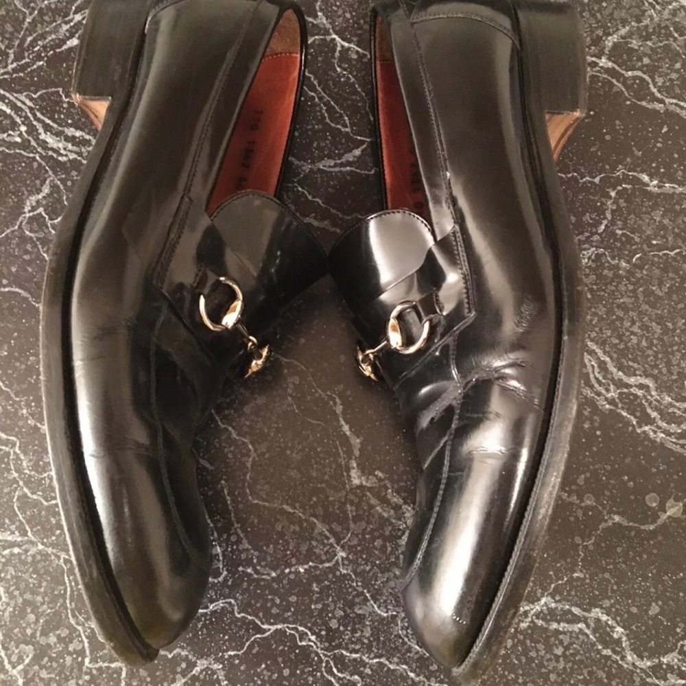 Gucci Black leather horsebit loafers Size 44 1/2 - Picture 2 of 6